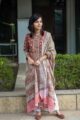 Image for Kusvaa Kuoj95 Mongoose And Maroon Straight Fit Kurta Dupatta Set Side