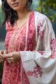 Image for Kusvaa Kuoj97 Red Old Brick Kurta Dupatta Set Closeup