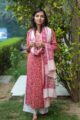 Image for Kusvaa Kuoj97 Red Old Brick Kurta Dupatta Set Front