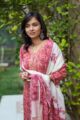 Image for Kusvaa Kuoj97 Red Old Brick Kurta Dupatta Set Side