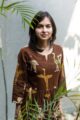 Image for Kusvaa Wa302a Saddle Brown Batik Print Dress Closeup 2