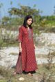 Image for Kusvaa Wa305a Apple Blossom Ajrakh Kurta Pant Set Side