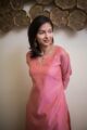 Image for Kusvaa Ws494 Coral Tree Pink Stripe Chanderi Kurta Closeup