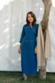 Image for Kusvaa Ws499 Bluewood South Cotton Straight Fit Kurta Front 2