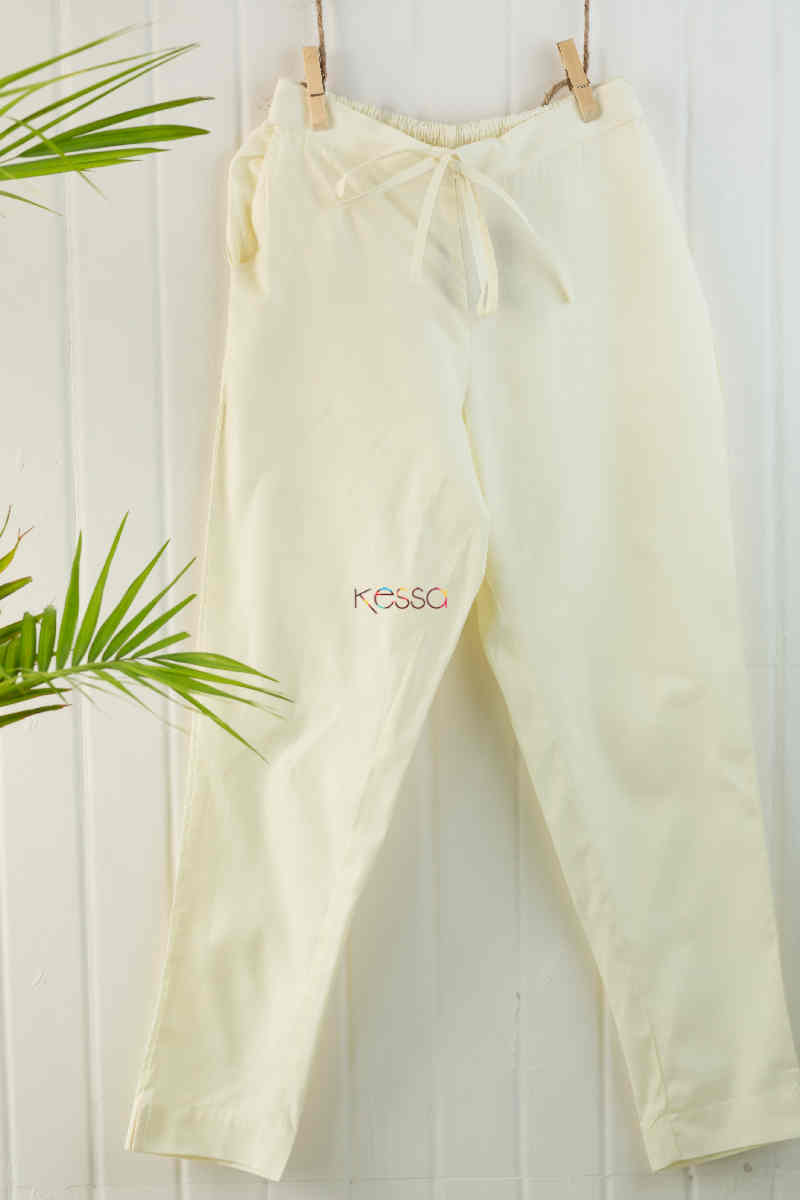 Image for Wsp01 Pants With Pocket Elasticated Waist Cream Featured