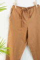 Image for Wsp01 Pants With Pocket Elasticated Waist Darkbeige Closeup