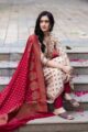 Image for Kusvaa Kudu66 Maroon Dark Zari Phool Jaal Maroon Dupatta Closeup