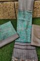 Image for Kusvaa Kusf08 Turquoise Semi Pashmina Complete Suit Set Front