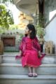 Image for Kusvaa Wsk32 Maroon Blush Lehriya Dress Closeup