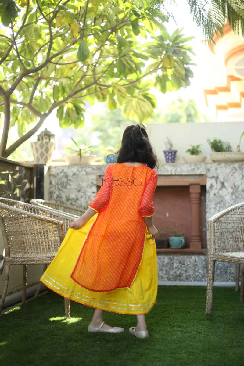 Image for Kusvaa Wsk34 Tango Lehriya Kids Dress Closeup 2