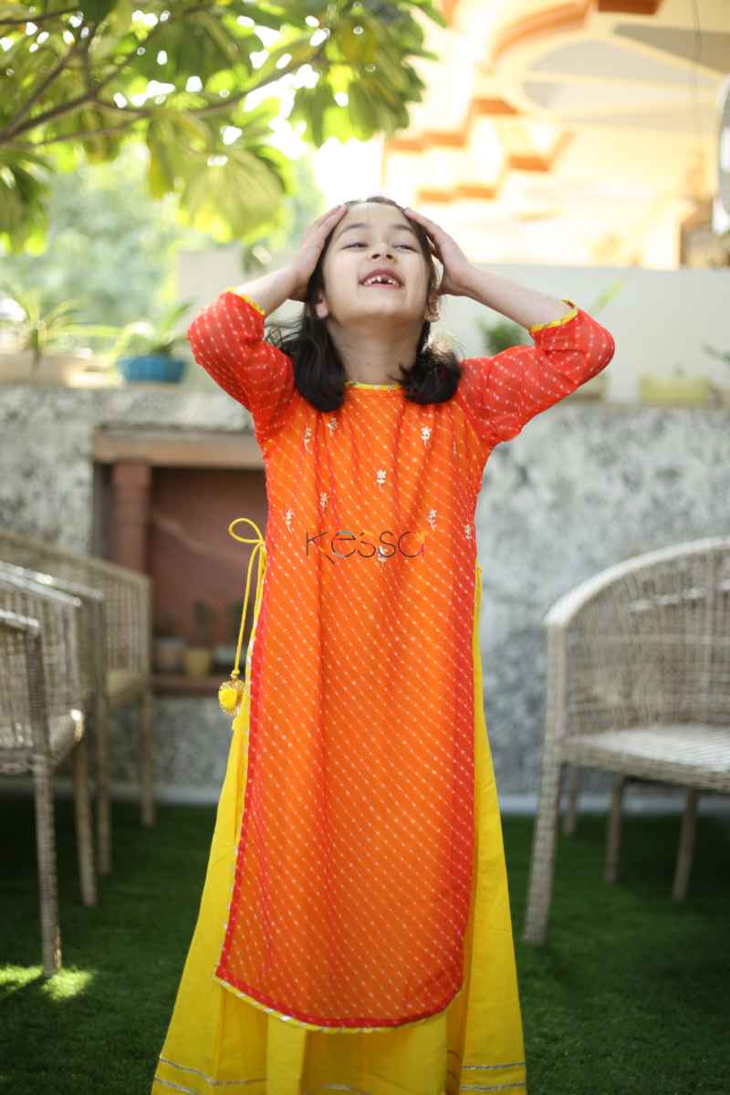 Image for Kusvaa Wsk34 Tango Lehriya Kids Dress Front