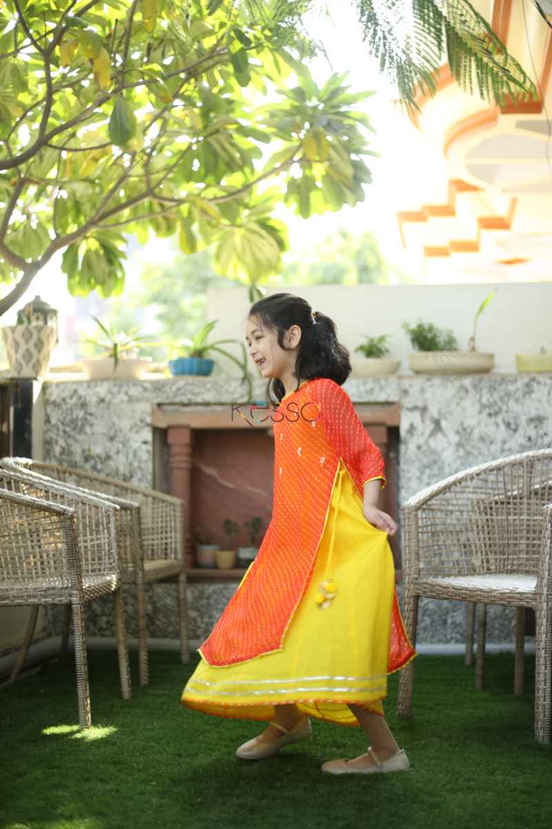 Image for Kusvaa Wsk34 Tango Lehriya Kids Dress Side