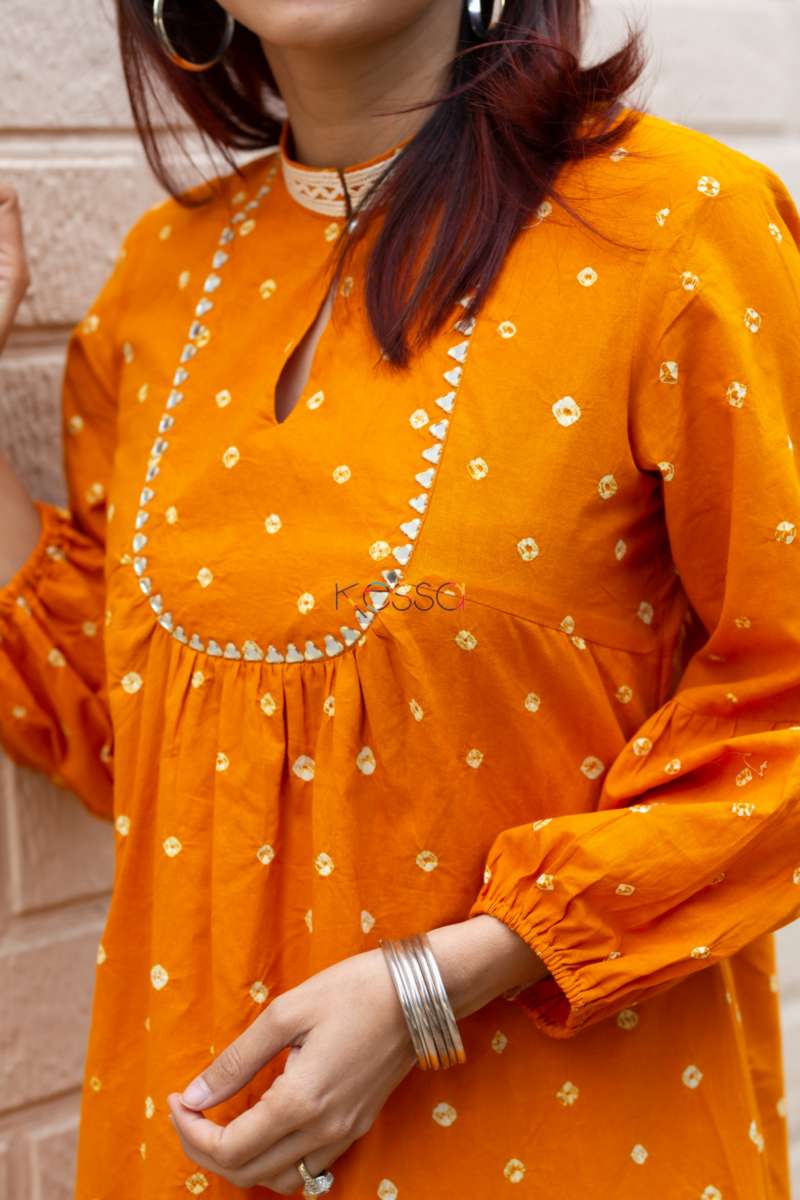 Image for Kusvaa Kc44 Bandhani Mirror Work Dress 5