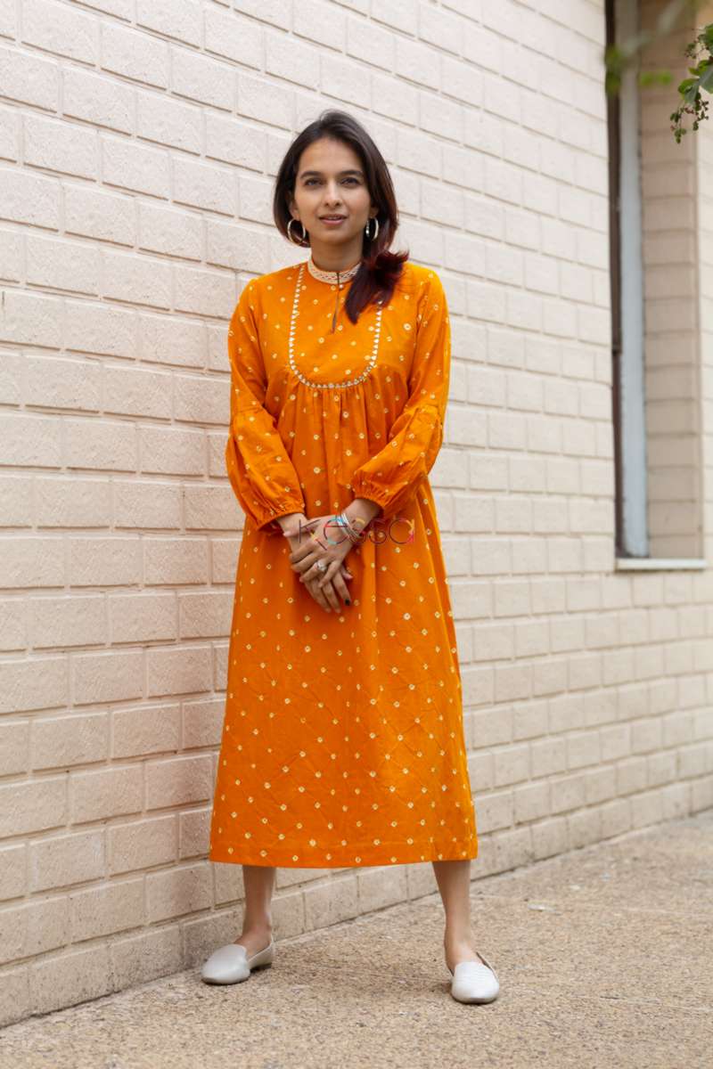 Image for Kusvaa Kc44 Bandhani Mirror Work Dress Featured