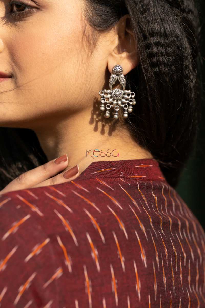 Image for Kusvaa Kt115 Bird Silver Earrings Featured