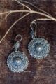 Image for Kusvaa Kt86 Silver Circular Art Earrings Front