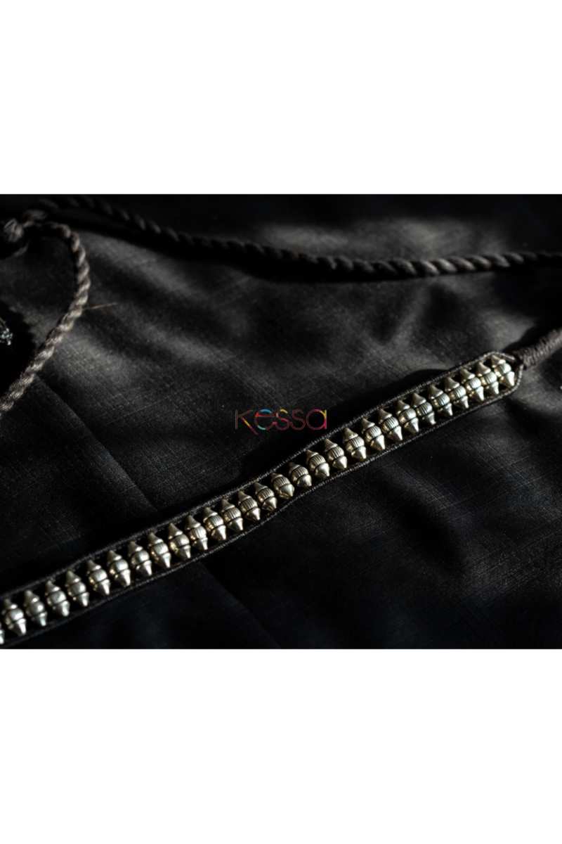 Image for Kusvaa Kt96 Tribal Black Dori Necklace Front