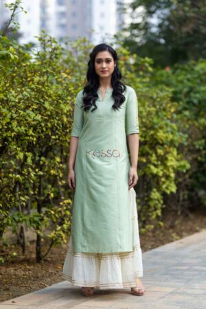 Image for Kusvaa Ws519 Wild Strawberry Gotta Patti Work Kurta Featured
