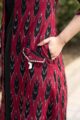 Image for Kusvaa Ws520 Double Ikat Jacket Style Kurta Closeup 2