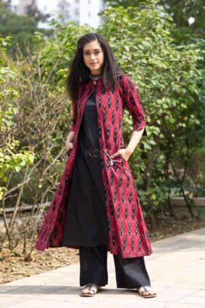 Image for Kusvaa Ws520 Double Ikat Jacket Style Kurta Featured