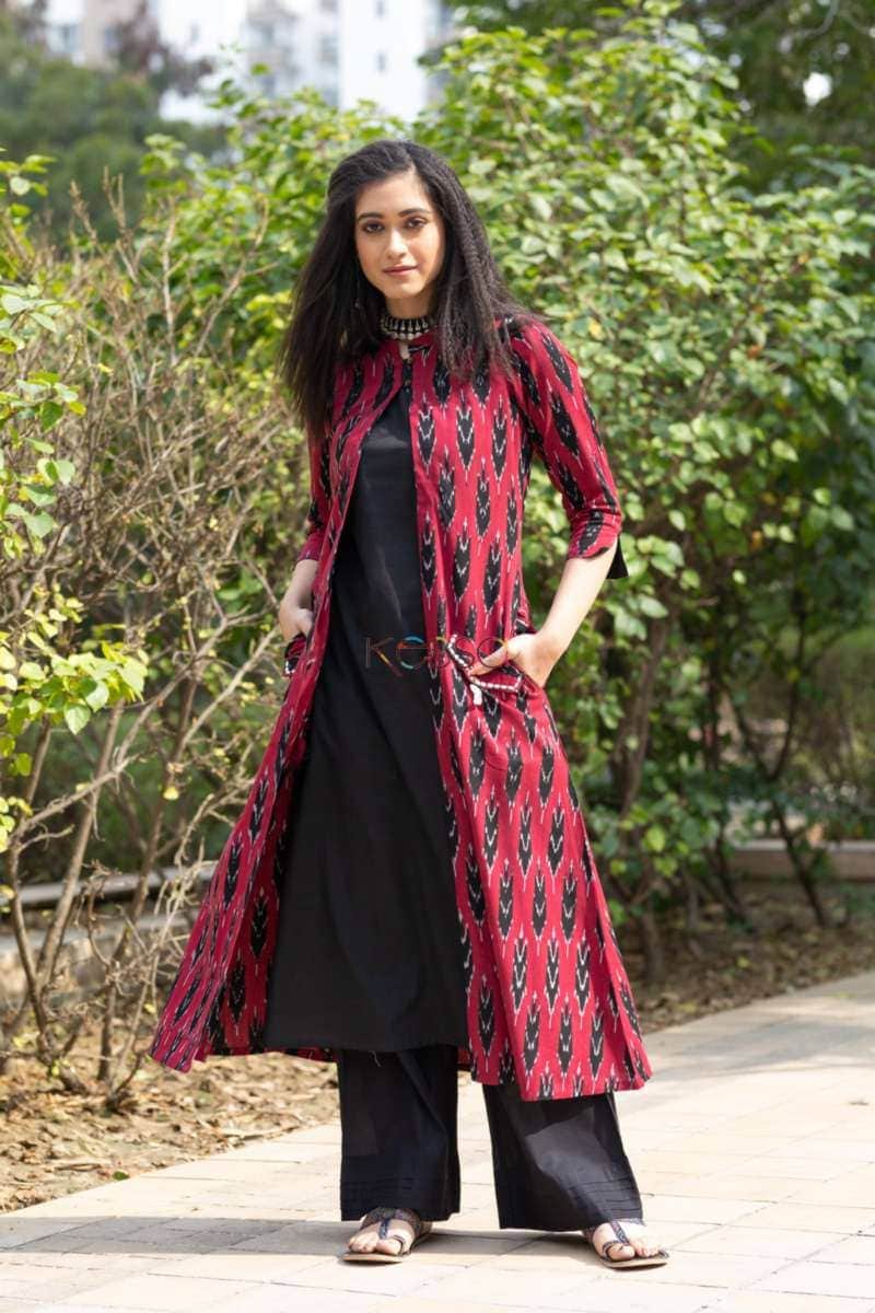Image for Kusvaa Ws520 Double Ikat Jacket Style Kurta Featured