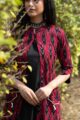 Image for Kusvaa Ws520 Double Ikat Jacket Style Kurta Front 2