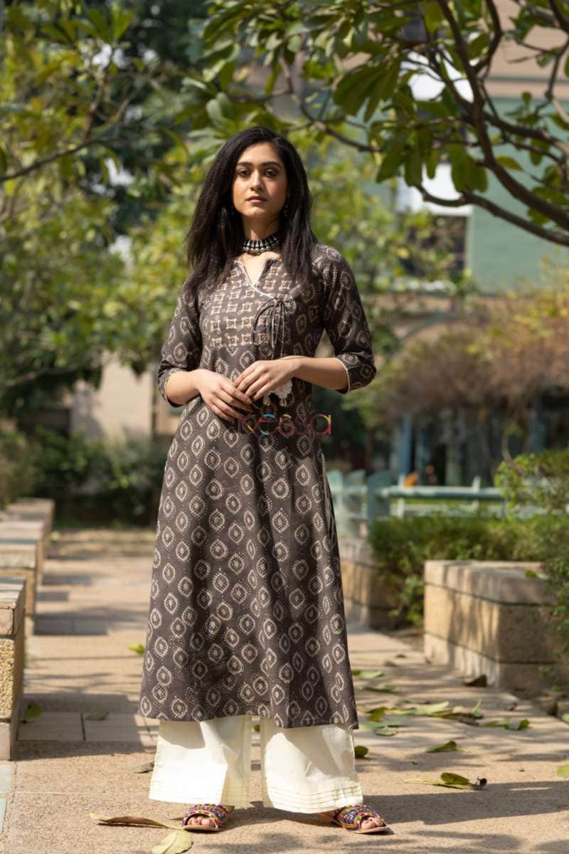 Image for Kusvaa Ws523 Dabu Print Straight Kurta Featured
