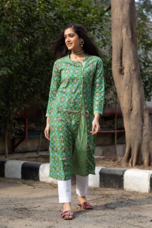 Image for Kusvaa Wsr85 Patola A Line Kurta Featured