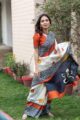 Image for Kusvaa Kunf02 Autumn Breeze Printed Bengal Silk Saree 3
