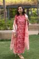 Image for Kusvaa Kuoj115 Shades Of Red Block Printed Kurta Dupatta Set 2