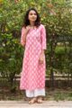Image for Kusvaa Taf20 Charming Pink Cambric Kurta 7