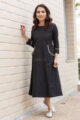 Image for Kusvaa Ws529 Handloom South Cotton Black Kurta New 2