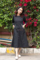 Image for Kusvaa Ws529 Handloom South Cotton Black Kurta New 3