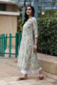 Image for Wsr88 Kusvaa Clay Greek And Green Kurta Side