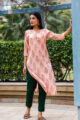 Image for Kusvaa Sa 01 Pink Bouquet Block Printed Kurta03