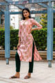 Image for Kusvaa Sa 01 Pink Bouquet Block Printed Kurta04