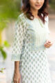 Image for Kusvaa Wa318a Shades Of Green White Kurta04