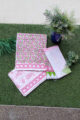 Image for Kusvaa Kf71 Pink And Green Cotton Mull Dupatta Full Set
