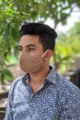 Image for Kusvaa Kfm04 Solid Face Mask Set Of 5 Light Brown Side