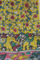 Image for Kusvaa Kkd02zari1 Yellow Kalamkari Cotton Zari Dupatta 2