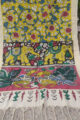 Image for Kusvaa Kkd02zari1 Yellow Kalamkari Cotton Zari Dupatta