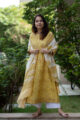 Image for Kusvaa Kuoj117 Celery Jaal Block Print Kurta Dupatta Set 2