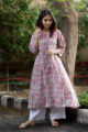 Image for Kusvaa Wa319a Pink Paisely A Line Kurta 2