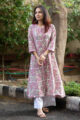 Image for Kusvaa Wa319a Pink Paisely A Line Kurta 4