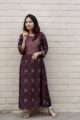 Image for Kusvaa Wa320a Ajrakh Print A Line Kurta 4