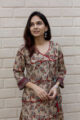 Image for Kusvaa Wa321a Kalamkari Jaal Angrakha Print Kurta 5
