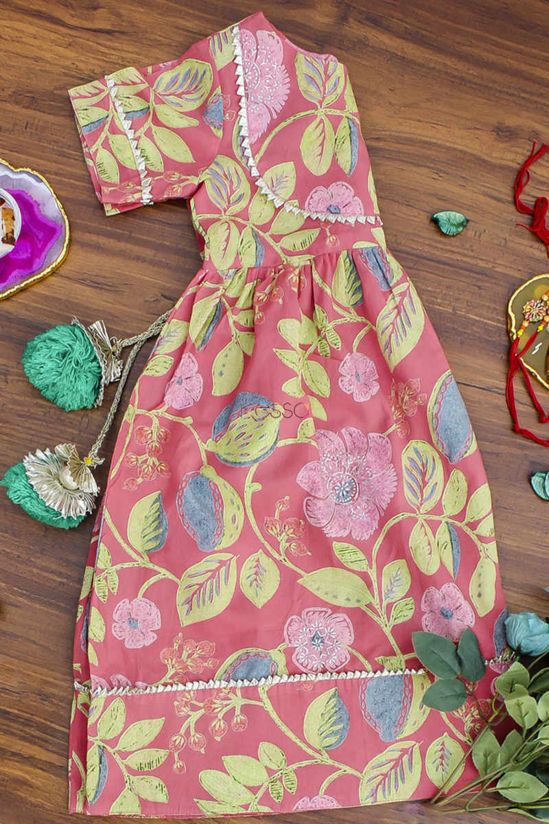 Image for Kusvaa Aj05 Deep Blush And Pink Dress Look 1