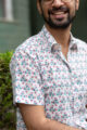 Image for Kusvaa Awk03 Bali Hai Multicolor Block Print Shirt Closeup