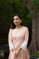 Image for Kusvaa Daf05a Tan Peach And White Kurta Pant Set Top