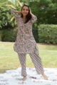 Image for Kusvaa De09 Tosca Pink And White Jammie Set Front 1